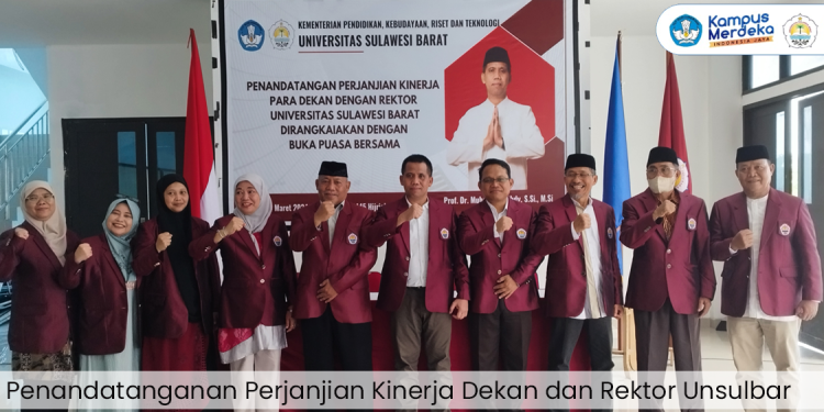 Penandatanganan Perjanjian Kinerja Dekan Fakultas Teknik dengan Rektor Unsulbar