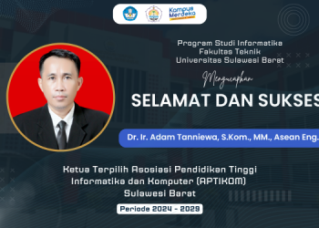 Dr. Ir. Adam Tanniewa Terpilih sebagai Ketua APTIKOM Sulawesi Barat Periode 2024-2029
