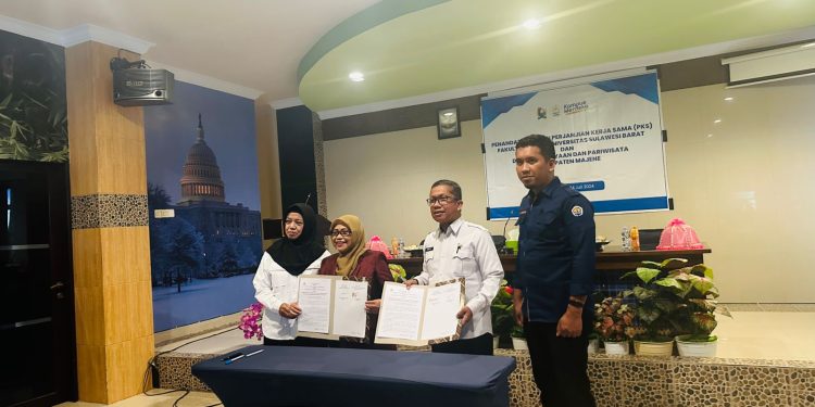 Penandatanganan Kerjasama Fakultas Teknik Unsulbar dan Dinas Kebudayaan dan Pariwisata Kabupaten Majene