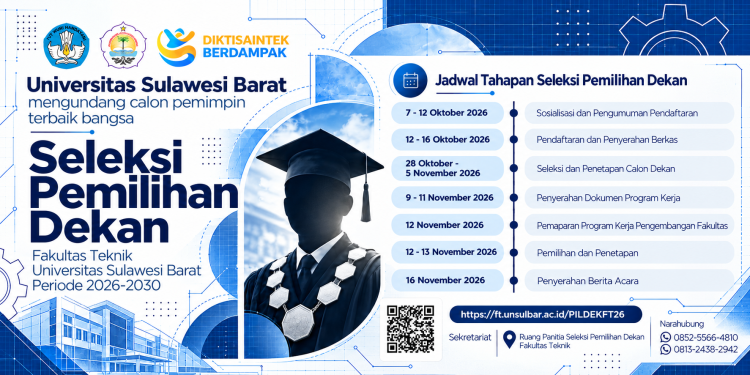 Fakultas Teknik Unsulbar Buka Seleksi Pemilihan Dekan Periode 2026–2030